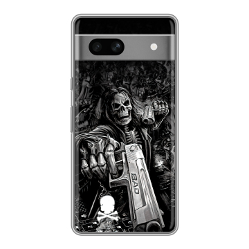 Силиконовый чехол на Google Pixel 7A с принтом Скелет