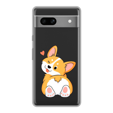 Силиконовый чехол на Google Pixel 7A с принтом Корги Силиконовый чехол на Google Pixel 7A с принтом Корги