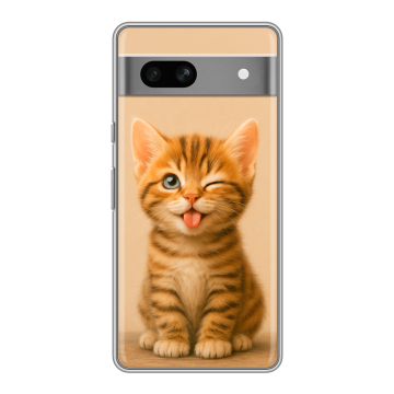 Силиконовый чехол на Google Pixel 7A с принтом котенок Силиконовый чехол на Google Pixel 7A с принтом котенок