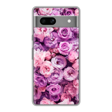 Силиконовый чехол на Google Pixel 7A с принтом лавандовые розы Силиконовый чехол на Google Pixel 7A с принтом лавандовые розы