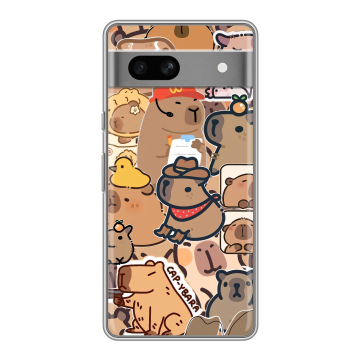Силиконовый чехол на Google Pixel 7A с принтом капибара Силиконовый чехол на Google Pixel 7A с принтом капибара