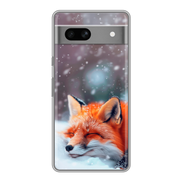 Силиконовый чехол на Google Pixel 7A с принтом лиса Силиконовый чехол на Google Pixel 7A с принтом лиса