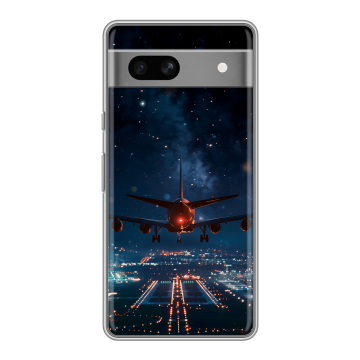 Силиконовый чехол на Google Pixel 7A с принтом самолет Силиконовый чехол на Google Pixel 7A с принтом самолет