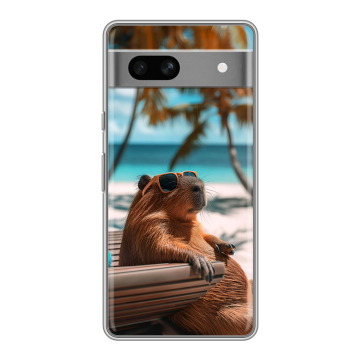 Силиконовый чехол на Google Pixel 7A с принтом Капибара Силиконовый чехол на Google Pixel 7A с принтом Капибара