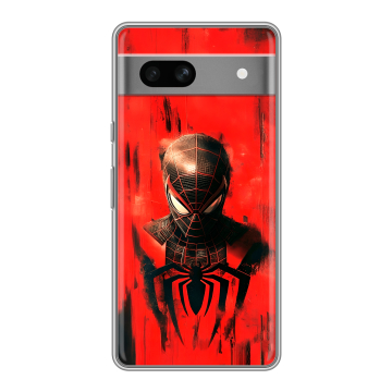 Силиконовый чехол на Google Pixel 7A с принтом человек паук spiderman Силиконовый чехол на Google Pixel 7A с принтом человек паук spiderman