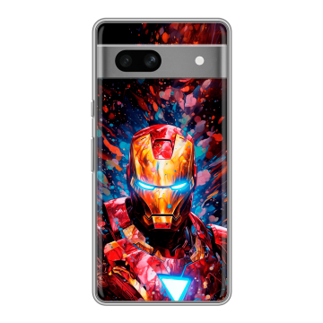 Силиконовый чехол на Google Pixel 7A с принтом Железный человек Ironman Силиконовый чехол на Google Pixel 7A с принтом Железный человек Ironman