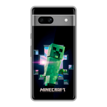 Силиконовый чехол на Google Pixel 7A с принтом Майнкрафт Minecraft Силиконовый чехол на Google Pixel 7A с принтом Майнкрафт Minecraft