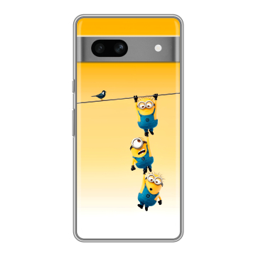 Силиконовый чехол на Google Pixel 7A с принтом Миньоны Силиконовый чехол на Google Pixel 7A с принтом Миньоны