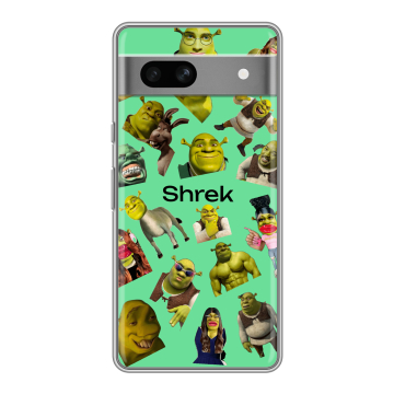 Силиконовый чехол на Google Pixel 7A с принтом Шрек Shrek Силиконовый чехол на Google Pixel 7A с принтом Шрек Shrek