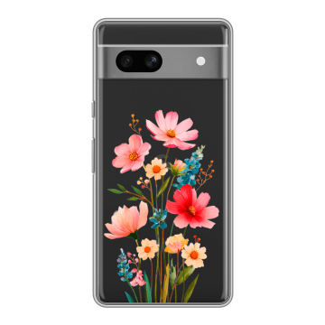 Силиконовый чехол на Google Pixel 7A с принтом Цветы Силиконовый чехол на Google Pixel 7A с принтом Цветы