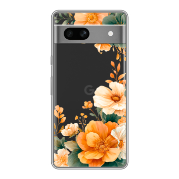 Силиконовый чехол на Google Pixel 7A с принтом Цветы принт Силиконовый чехол на Google Pixel 7A с принтом Цветы принт