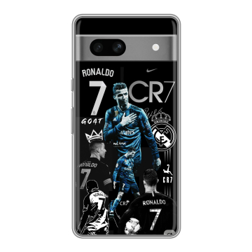 Силиконовый чехол на Google Pixel 7A с принтом Реал Роналдо Силиконовый чехол на Google Pixel 7A с принтом Реал Роналдо