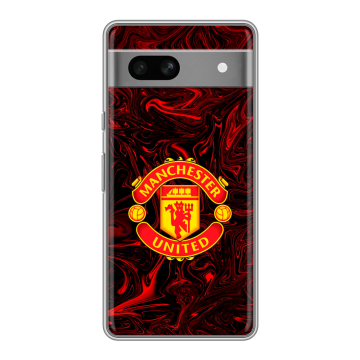 Силиконовый чехол на Google Pixel 7A с принтом Manchester United Силиконовый чехол на Google Pixel 7A с принтом Manchester United