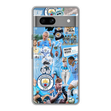 Силиконовый чехол на Google Pixel 7A с принтом Man City Манчестер Сити Силиконовый чехол на Google Pixel 7A с принтом Man City Манчестер Сити