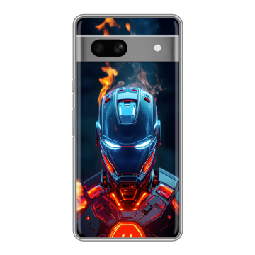 Силиконовый чехол на Google Pixel 7A с принтом IronMan Железный человек Силиконовый чехол на Google Pixel 7A с принтом IronMan Железный человек