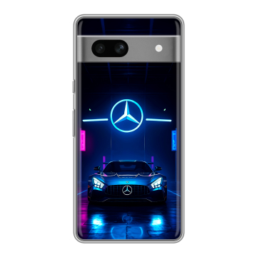 Силиконовый чехол на Google Pixel 7A с принтом Mercedes Мерседес Силиконовый чехол на Google Pixel 7A с принтом Mercedes Мерседес
