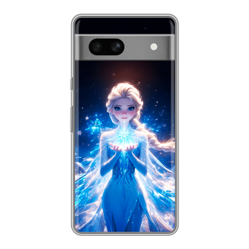 Силиконовый чехол на Google Pixel 7A с принтом Холодное сердце Frozen Силиконовый чехол на Google Pixel 7A с принтом Холодное сердце Frozen