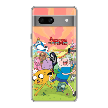 Силиконовый чехол на Google Pixel 7A с принтом Adventure time Время приключений Силиконовый чехол на Google Pixel 7A с принтом Adventure time Время приключений