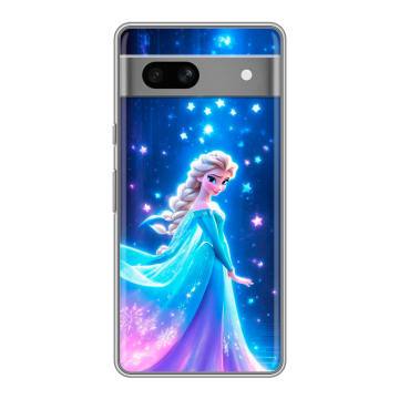 Силиконовый чехол на Google Pixel 7A с принтом Холодное сердце Frozen Силиконовый чехол на Google Pixel 7A с принтом Холодное сердце Frozen