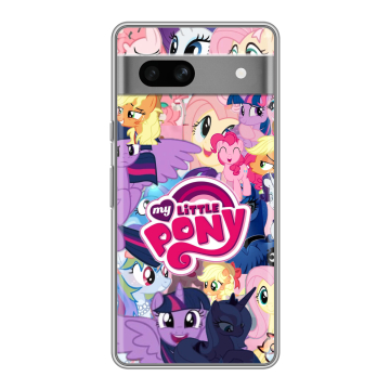 Силиконовый чехол на Google Pixel 7A с принтом My little pony Дружба чудо Силиконовый чехол на Google Pixel 7A с принтом My little pony Дружба чудо