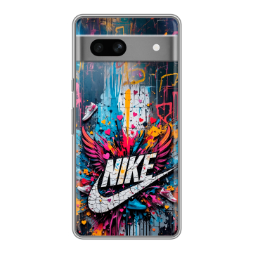 Силиконовый чехол на Google Pixel 7A с принтом Nike Найк Силиконовый чехол на Google Pixel 7A с принтом Nike Найк