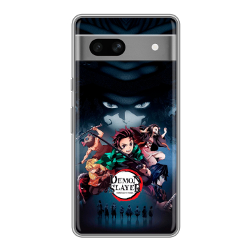 Силиконовый чехол на Google Pixel 7A с принтом Demon Slayer Клинок рассекающий демонов Силиконовый чехол на Google Pixel 7A с принтом Demon Slayer Клинок рассекающий демонов