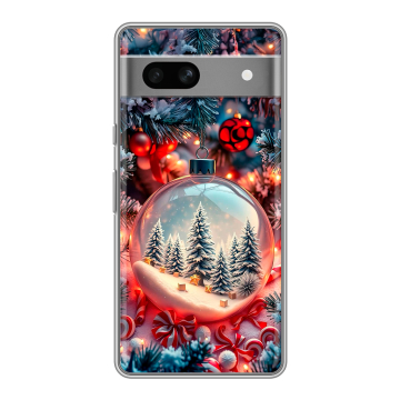 Силиконовый чехол на Google Pixel 7A с принтом Новый год Силиконовый чехол на Google Pixel 7A с принтом Новый год