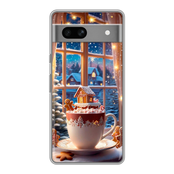 Силиконовый чехол на Google Pixel 7A с принтом Новый год Силиконовый чехол на Google Pixel 7A с принтом Новый год
