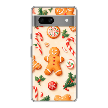 Силиконовый чехол на Google Pixel 7A с принтом Новый год Силиконовый чехол на Google Pixel 7A с принтом Новый год