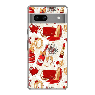 Силиконовый чехол на Google Pixel 7A с принтом Новый год Силиконовый чехол на Google Pixel 7A с принтом Новый год