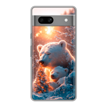 Силиконовый чехол на Google Pixel 7A с принтом Новый год Силиконовый чехол на Google Pixel 7A с принтом Новый год