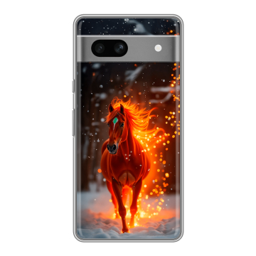 Силиконовый чехол на Google Pixel 7A с принтом Новый год Силиконовый чехол на Google Pixel 7A с принтом Новый год