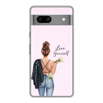 Силиконовый чехол на Google Pixel 7A с принтом женский Силиконовый чехол на Google Pixel 7A с принтом женский