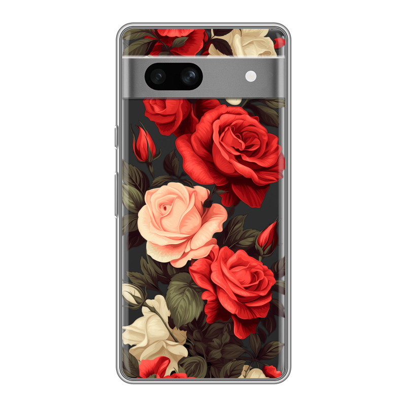 Силиконовый чехол на Google Pixel 7A с принтом Розы Силиконовый чехол на Google Pixel 7A с принтом Розы