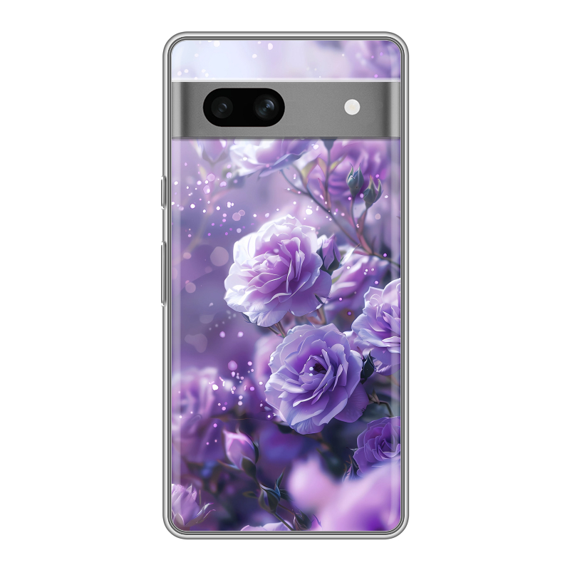 Силиконовый чехол на Google Pixel 7A с принтом Розы цветы Силиконовый чехол на Google Pixel 7A с принтом Розы цветы