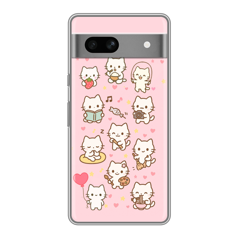 Силиконовый противоударный чехол на Google Pixel 7A с принтом Hello Kitty Хелоу Кити Силиконовый противоударный чехол на Google Pixel 7A с принтом Hello Kitty Хелоу Кити