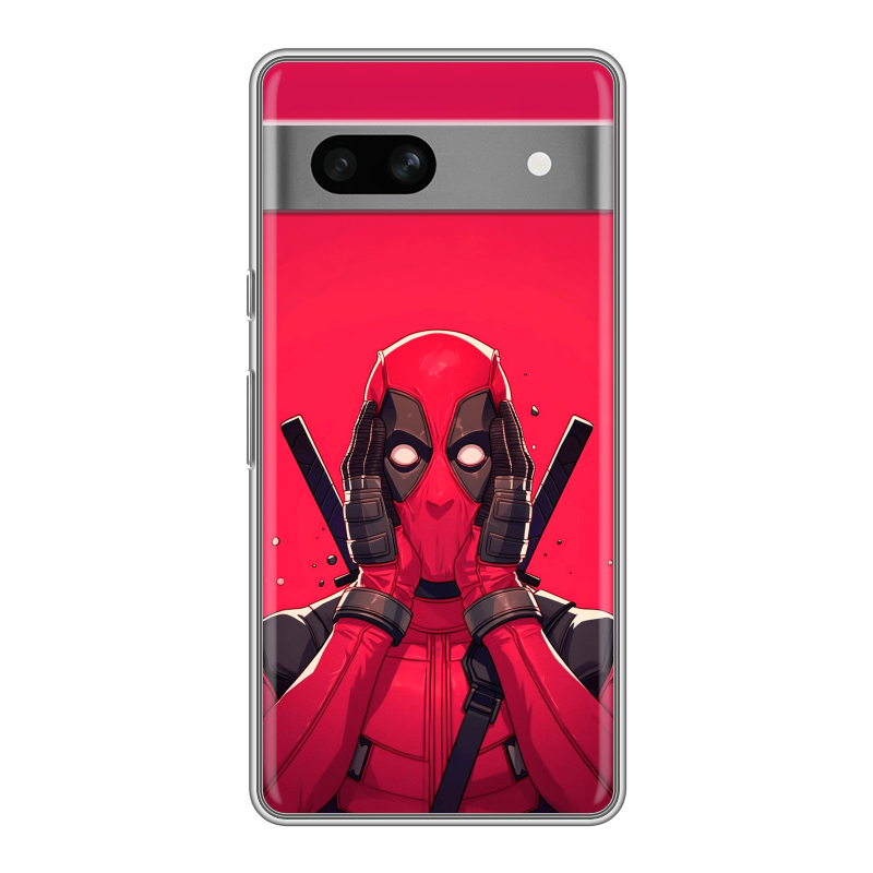 Силиконовый чехол на Google Pixel 7A с принтом Дедпул Deadpool Силиконовый чехол на Google Pixel 7A с принтом Дедпул Deadpool