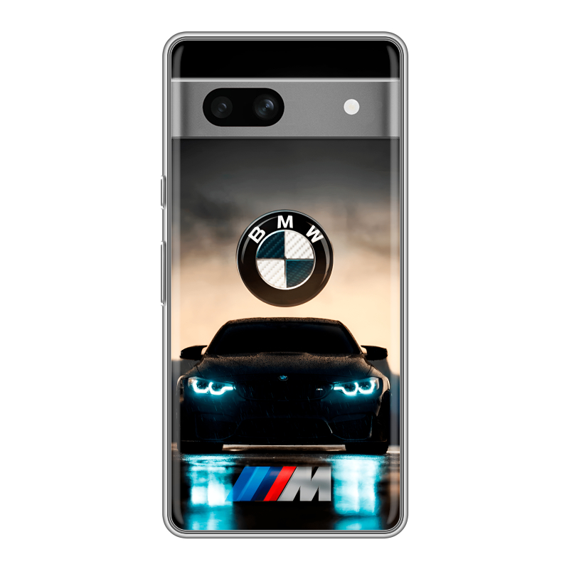 Силиконовый противоударный чехол на Google Pixel 7A с принтом БМВ BMW Силиконовый противоударный чехол на Google Pixel 7A с принтом БМВ BMW