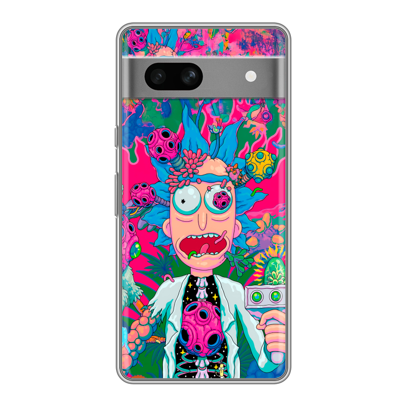 Силиконовый противоударный чехол на Google Pixel 7A с принтом Рик и Морти Rick Morty Силиконовый противоударный чехол на Google Pixel 7A с принтом Рик и Морти Rick Morty