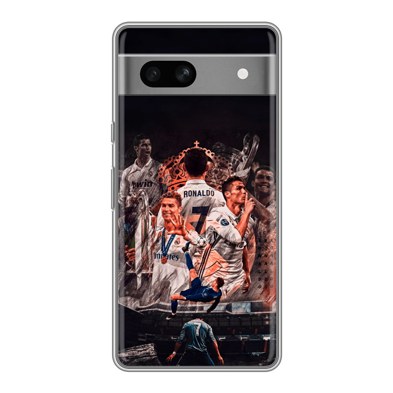 Силиконовый чехол на Google Pixel 7A с принтом Реал Роналдо Real Ronaldo Силиконовый чехол на Google Pixel 7A с принтом Реал Роналдо Real Ronaldo