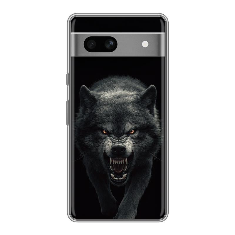 Силиконовый чехол на Google Pixel 7A с принтом Волк Силиконовый чехол на Google Pixel 7A с принтом Волк