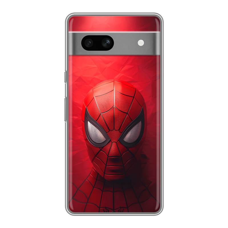 Силиконовый чехол на Google Pixel 7A с принтом Spiderman Человек паук Силиконовый чехол на Google Pixel 7A с принтом Spiderman Человек паук