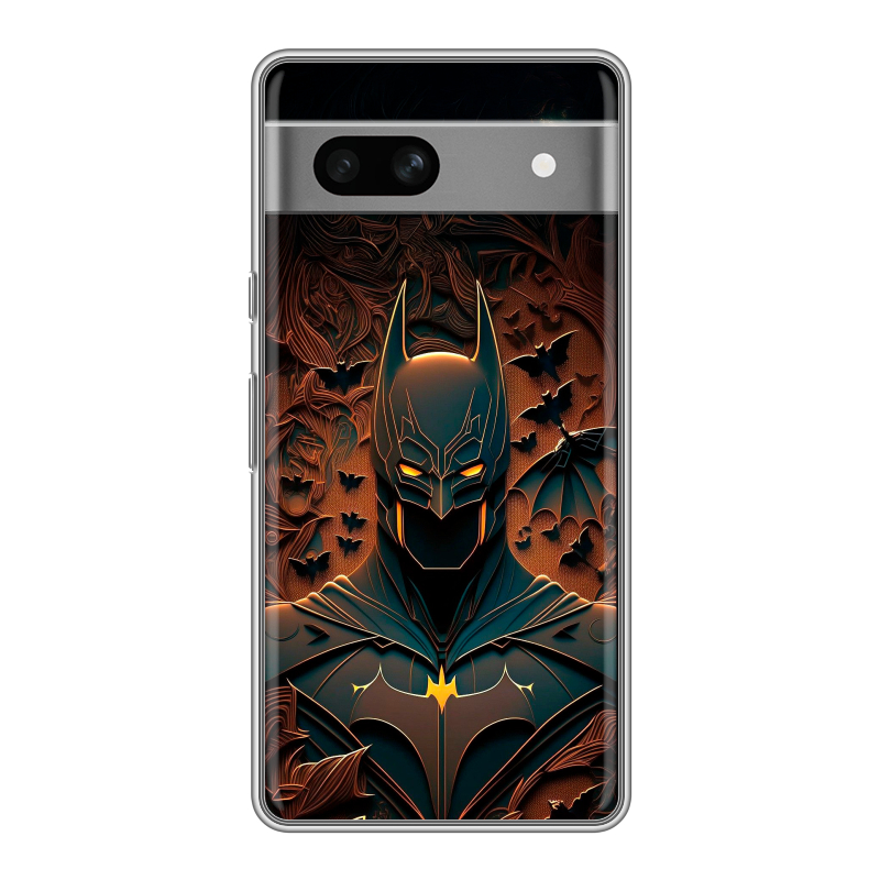 Силиконовый чехол на Google Pixel 7A с принтом Batman Бэтмен Силиконовый чехол на Google Pixel 7A с принтом Batman Бэтмен
