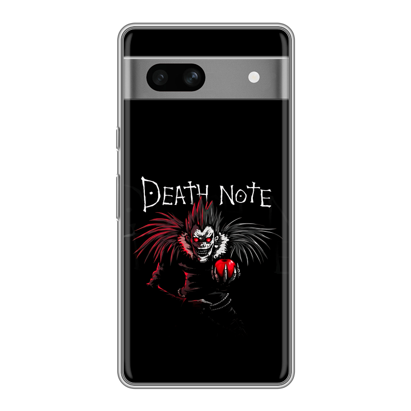Силиконовый противоударный чехол на Google Pixel 7A с принтом Death note Тетрадь смерти Силиконовый противоударный чехол на Google Pixel 7A с принтом Death note Тетрадь смерти