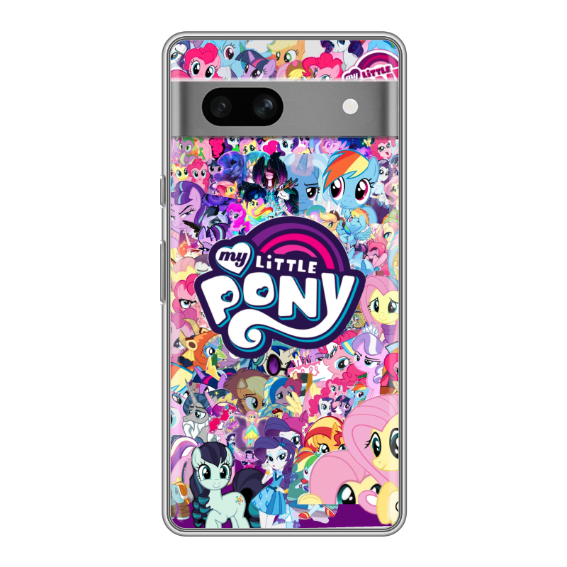 Силиконовый противоударный чехол на Google Pixel 7A с принтом My little pony Дружба чудо Силиконовый противоударный чехол на Google Pixel 7A с принтом My little pony Дружба чудо