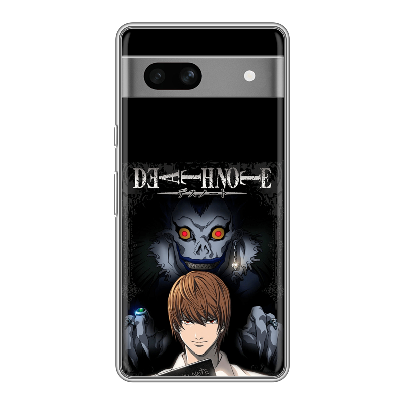Силиконовый противоударный чехол на Google Pixel 7A с принтом Death note Тетрадь смерти Силиконовый противоударный чехол на Google Pixel 7A с принтом Death note Тетрадь смерти