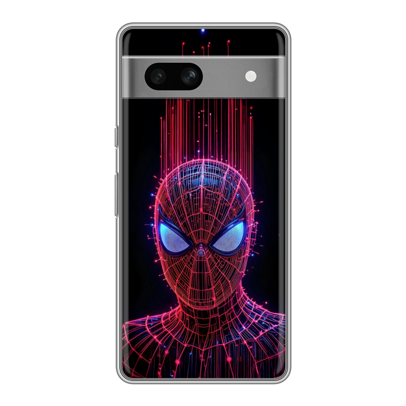 Силиконовый противоударный чехол на Google Pixel 7A с принтом Spiderman Человек паук Силиконовый противоударный чехол на Google Pixel 7A с принтом Spiderman Человек паук
