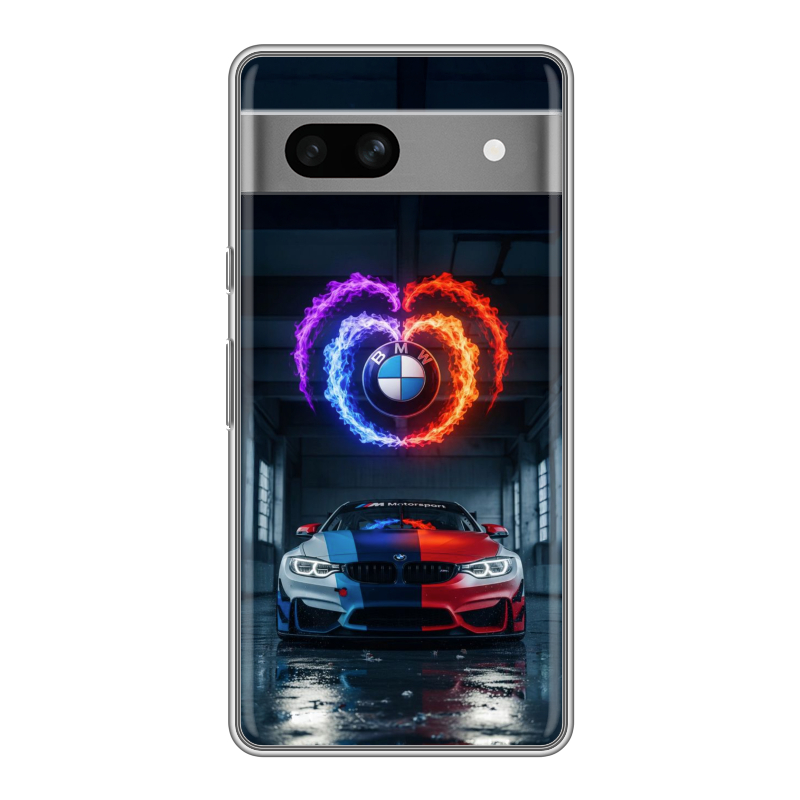 Силиконовый чехол на Google Pixel 7A с принтом BMW БМВ Силиконовый чехол на Google Pixel 7A с принтом BMW БМВ