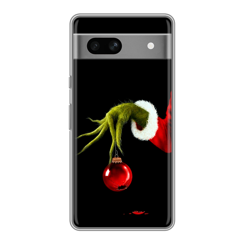 Силиконовый чехол на Google Pixel 7A с принтом Новый год Гринч Силиконовый чехол на Google Pixel 7A с принтом Новый год Гринч