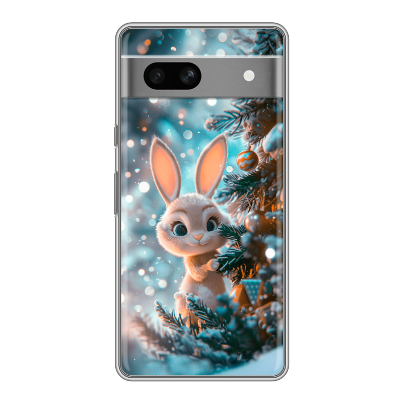 Силиконовый противоударный чехол на Google Pixel 7A с принтом Новый год Силиконовый противоударный чехол на Google Pixel 7A с принтом Новый год
